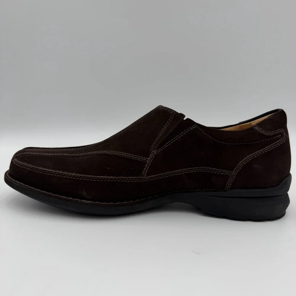 Johnston & Murphy Chocoate Brown sheepskin slip-on loafers Mens 8.5 20-7462 shoe